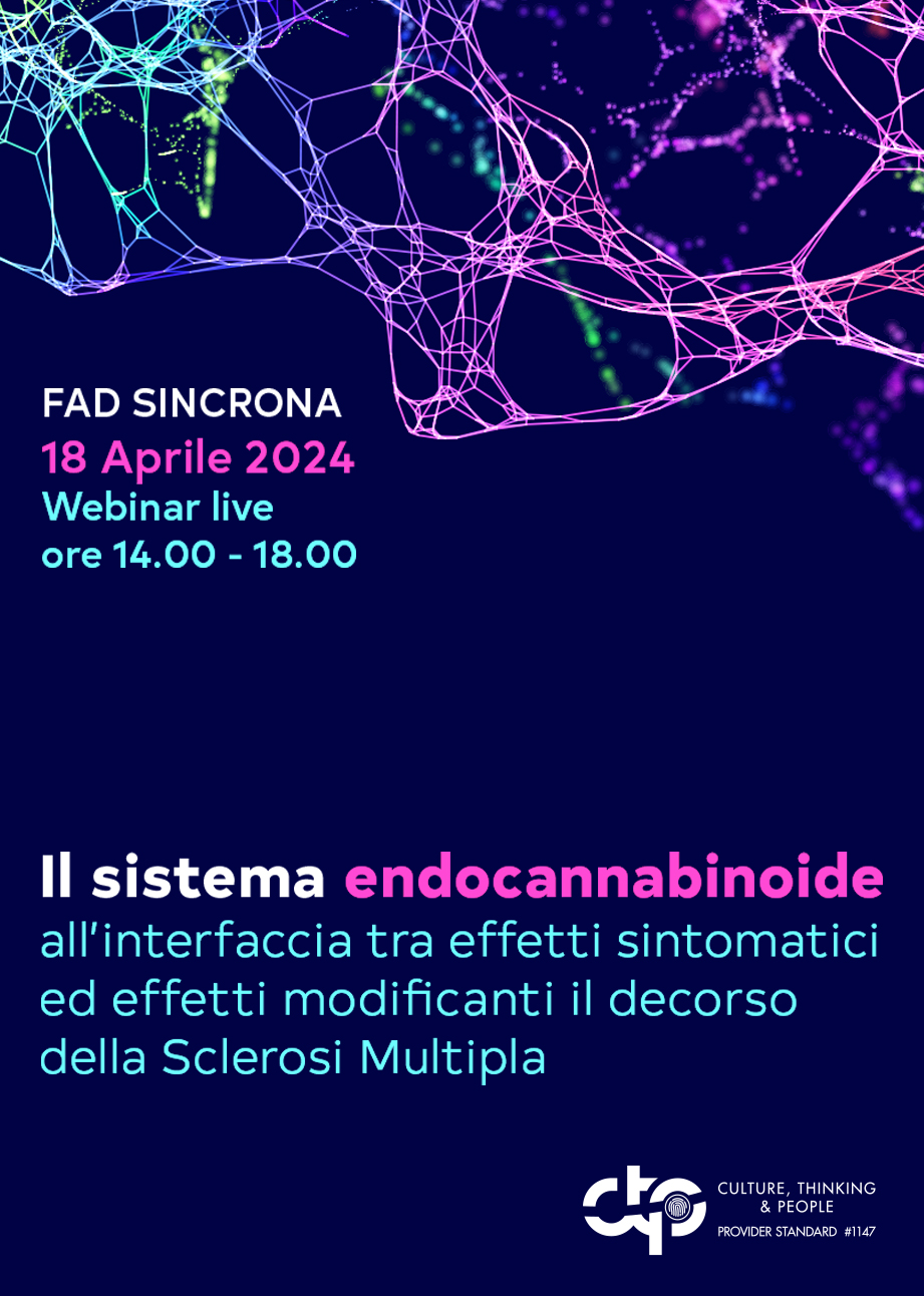 Il sistema endocannabinoide all'interfaccia tra effetti sintomatici ed effetti modificanti il decorso della Sclerosi Multipla - Milano, 18 Aprile 2024